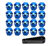 20 Pièces Capuchons d'écrou de Roue pour Jeep Freeman 2008-2009, Ache-écrou de Roue pour Automobile avec Outil Demontage,C Blue-19MM