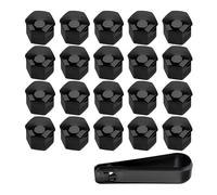 20 Pièces Capuchons d'écrou de Roue pour Jeep Freeman 2008-2009, Ache-écrou de Roue pour Automobile avec Outil Demontage,A Black-21MM