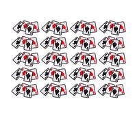 20 pièces carte à jouer fer sur patchs tissu brodé Applique bricolage Patch en coton décoratif pour vêtements chapeaux sacs et accessoires