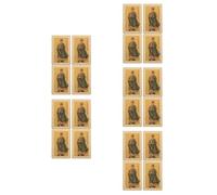 20 Pièces Carte Amulette de Protection 2027 Année du Bouc, Métal Doré | Alliage Aluminium-magnésium, Format Carte de Poche, Souvenir Feng Shui, Collection Zodiacale, Nouvel An Lunaire