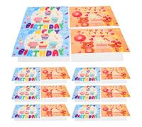 20 Pièces Cartes D'anniversaire à Double Volet en Papier pour Garçon | Motifs Dessinés à Main, Présentation Prête à Offrir, pour Messages de Remerciement et Accompagnement des Présents