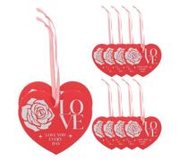 20 Pièces Cartes de Vœux Cœur Créatives pour Femme, Rouge, Papier