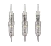 20 pièces Cartouches Cartridges Aiguilles de Tatouage de Maquillage permanentes jetables en spirale transparente pour Maquillage Permanent Machine (1P/1R-0.18mm)