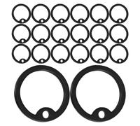 20 Pièces Cercle de Silence pour Chien en Silicone, Noir, Rond