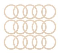20 Pièces Cercles de Bois Vierges Ronds 6,7cm, Anneaux en Bois | Bois Marron, Surface Lisse Polie, Découpes Doubles, pour Ateliers Créatifs, Couronnes, Panneaux