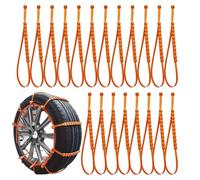 20 Pièces Chaînes À Neige Pour Auto, Chaine A Neige D'Urgence Pour Pneus Sangles Anti-Dérapantes Réglables Pour Véhicules - Pour Camion SUV En Hiver Boue Voyage Et Navette