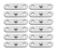 20 Pièces Charnière Pivotante à 360 Degrés en Acier Inoxydable | Design Caché, Axe Haut et Bas, Trou 4,5mm, Tige 7mm, Argenté