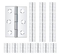20 Pièces Charnières de Porte Meuble, Charnières en Acier Inoxydable, Paumelles Charnière Connecteurs pour Piano Meubles Armoire Porte Tiroir