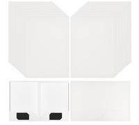 20 Pièces Chemise Cartonnée A4 à Deux Pochettes,350gsm Cartonnée avec Rabat,Pochette de Fichier Rapport,Sous Chemise Papier Farde Cartonnées Chemise,Dossier Carton Pochette de Classement (Blanc)