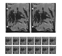 20 Pièces Classeur de Musique Noir en PVC avec Pochettes, 2 Trous | Feuilles Recto Verso Imperméables, Navigation Facile, pour Partitions, Brochures et École