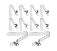 20 Pièces Clip à Ressort en V 6mm à Bouton Poussoir pour Tubes | Acier Nickelé, Conception Télescopique Interne, Indexation Rapide, pour Mâts Creux, Réparation Camping et Bateau