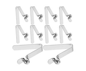 20 Pièces Clip à Ressort en V 6mm à Bouton Poussoir pour Tubes | Acier Nickelé, Conception Télescopique Interne, Indexation Rapide, pour Mâts Creux, Réparation Camping et Bateau