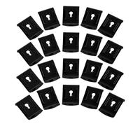 20 Pièces Clip de Ceinture Robuste en Acier Nickelé Noir | Design Élastique Accès Rapide, Maintien Sécurisé sur Ceintures de Travail, pour Chantier