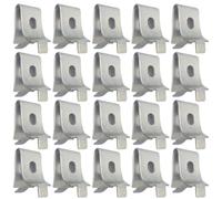 20 Pièces Clip de Support D’étagère en Acier Inoxydable | Panneau de Séparation et Vitre, Structure Robuste, Antirouille, Usage Atelier et Garage