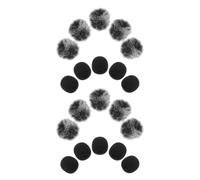 20 Pièces Clip-on en Peluche et Mousse Résistante au Vent | Protection pour Micros Cravate sans Fil, Usage en Extérieur Studio, pour Journalistes et Musiciens