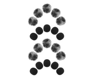 20 Pièces Clip-on en Peluche et Mousse Résistante au Vent | Protection pour Micros Cravate sans Fil, Usage en Extérieur Studio, pour Journalistes et Musiciens