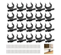 20 Pièces Clip Plinthe Cuisine, clips pour plinthes de Cuisines avec 50 vis Fixation Plinthe Cuisine Clip de Fixation Pied Meuble pour Plinthes de Cuisines de 32 à 36 mm pour CanapéS Tables Lits