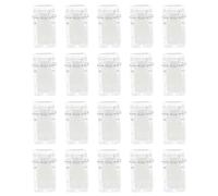 20 Pièces Clip pour Badge Transparent en Plastique, Adhésif | Fixation Multi-surfaces, pour Notes, Mémos et Photos, Usage en Conventions, Bureaux, Hôpitaux