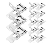 20 pièces Clips à Ressort pour Spots Encastrés 5,2x4x3cm en Fer argenté | Fixation Rapide, Éclairage Continu, pour Modules LED et Luminaires Extérieurs, Pose Solide