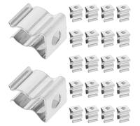 20 Pièces Collier de Serrage Fixe pour Tube en Acier Inoxydable Argenté | Conception de Fixation Rigide, Résistance à Corrosion, Maintien Anti-desserrage, pour Conduits et Tuyaux