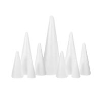 20 Pièces Cônes en Mousse Bricolage, Garçon et Filles, Blanc