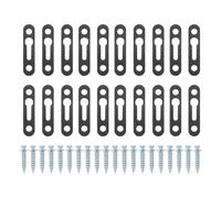20 pièces Connecteur Invisible fixation en Acier au Manganèse, Noir | Assemblage Rapide, Surface Galvanisée, pour Lits et Plans de Travail, Usage Bricolage Bois, Maintenance