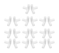 20 Pièces Connecteurs de Rack Universels 11mm, T Blanches | Plastique, Montage sans Outil, Diamètre Intérieur Précis 1cm, pour Étagères Modulaires et Penderies