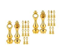 20 Pièces Connecteurs de Rambarde Décoratifs, 0,6 CM | Finition Dorée Polie, Style Moderne Minimaliste, pour Vitrines, Rails de Galerie et Intérieur