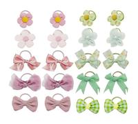 20 Pièces Cordes À Cheveux Mignonnes, Cordes À Cheveux En Ruban De Fleur, Cordes À Cheveux Pour Filles, Accessoires Pour Cheveux, Cordes À Cheveux Élastiques