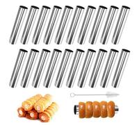 20 Pièces Corne Moule en Acier Inoxydable, 12cm Moules Crème Pâtissière