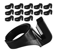 20 Pièces Coupe-fil en Bague pour Couture et Quilting, Outil Noir | Métal et Plastique, Opération Simple sans Ciseaux, pour Fil et Cordon, Loisirs Créatifs et Tissage