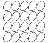 20 Pièces Courroies de Cassette 2mm en Caoutchouc Noir