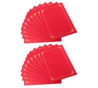20 Pièces Couverture en Papier Rouge, Porte-certificat Élégant | Bords Arrondis, Finition Lisse, Légère à Transporter, pour Diplômes et Certificats de Formation