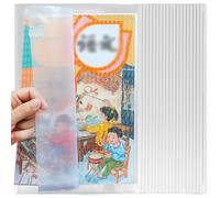 20 Pièces Couvre Livre Plastique,Protege Cahier Transparent Taille 16K pour les Livres à 18,5 * 26cm our L'école Bureau