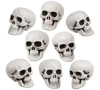 20 Pièces Crânes d'Halloween Têtes de mini crânes à la recherche réaliste effrayant Halloween squelette humain crâne tête de crâne en plastique pour la table de fête d'Halloween maison décoration
