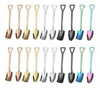 20 Pièces Cuillère à Pelle en Acier Inoxydable, Ensemble Cuillères à Café, Ensemble Cuillères à Expresso, Convient pour le thé de l'Après Midi, les Bars, les Cafés(Coloré)