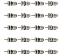 20 Pièces Cœur de Valve 134a en Cuivre, Anti-fuite | Entretien du Circuit, Remplacement du Noyau Réfrigérant, Couleur Noir Argenté, Lot Unique