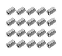 20 pièces d’écrous de raccordement hexagonaux M8, ensemble d’écrous de connexion pour tiges filetées en acier inoxydable, écrou de raccordement hexagonal à filetage fin pour