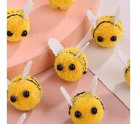 20 pièces d'abeilles artisanales, jolies boules d'abeilles faites main, petites boules artisanales, mini abeilles décoratives pour la révélation du sexe, costumes, chapeaux, cadeaux, artisanat DIY, dé