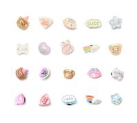 20 Pièces De Boucles De Chaussures À Trous De Dessin Animé, Accessoires De Chaussures Amusants, Accessoires De Décoration De Chaussures De Bricolage, Adaptés Aux Sandales, Pantoufles.