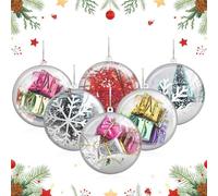 20 pièces de Boules de Noël claires, Boules de Noël en Plastique DIY claires Boules de Noël Cadeaux pour la décoration de Noël Nouvel an Cadeau de Vacances de Mariage Parti Home Decor