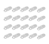 20 pièces de clips anti-perte pour lanières, clips de corde transparents et polyvalents pour sangle de cou de téléphone, badge d’identité, carte d’accès ou passe de conférence,