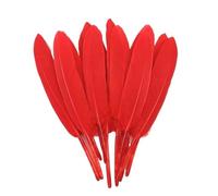 20 pièces de décoration en plumes de poulet rouge, plumes d'oie, de dinde, d'autruche, accessoires de mariage, création de bijoux à faire soi-même(1)