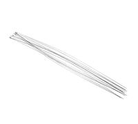 20 pièces de fil d’acier pour métier à broder KR838, fil métallique flexible pour les armatures de poupées DIY, fils longs et courts compatibles avec les machines à coudre Silver (fil d'acier long)