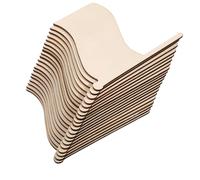 20 Pièces Découpes de Drapeau en Bois pour Garçon Fille, 10cm, Beige | Bois Lisse sans Échardes, Surface Adaptée aux Crayons Crayons de Couleur, pour Cours et Souvenirs