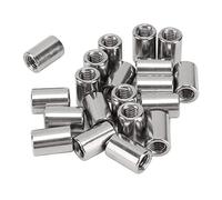 20 pièces d'écrou de raccord M6, écrou rond en acier inoxydable pour connecter des tiges filetées, élément de fixation à filetage femelle pour prolonger les tiges filetées,
