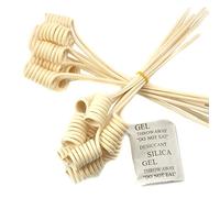 20 pièces diffuseur de parfum de rotin naturel de rechange de roseau Remplissage de bâtonnets de spirale ondulés (18cm*3mm, forme en spirale, Couleur Naturelle)