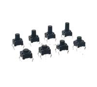 20 Pièces DIP 6x6x4.3mm Interrupteur À Bouton-poussoir Tactile, 6X6X4.3/4.5/5.0/5.5/6.0/6.5/7.0/8..5/10/11mm Options De Hauteur, Momentané for Les Projets Platine Prototypage PCB