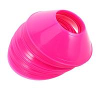 20 Pièces Disques D’entraînement Football Rose 12,5cm en Plastique PE | Conception Empilable, Marquage de Terrain, Exercices D’agilité en Intérieur, Entraînement Collectif pour Entraîneurs
