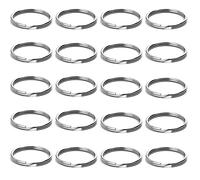 20 pièces Double anneau fendu,Anneaux Porte Clé,pour Accueil Voiture Clés Pendentifs,Porte-Clés Bijoux Bricolage Collier Métal Pendentif Connexion d'ornement(28mm)